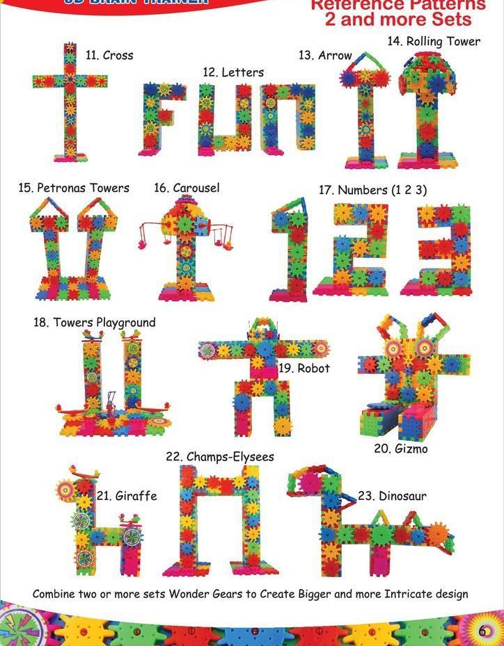 Wonder Gears 3D Brain Trainer Building Set (Age 3+)