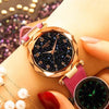 Starry Sky Dial Leather Strap Wristwatch