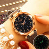 Starry Sky Dial Leather Strap Wristwatch