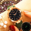 Starry Sky Dial Leather Strap Wristwatch