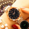 Starry Sky Dial Leather Strap Wristwatch