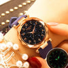 Starry Sky Dial Leather Strap Wristwatch