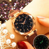 Starry Sky Dial Leather Strap Wristwatch